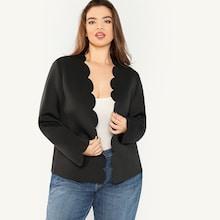 Shein Plus Scallop Trim Blazer