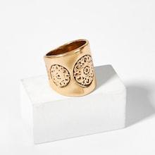 Shein Totem Engraved Wide Ring