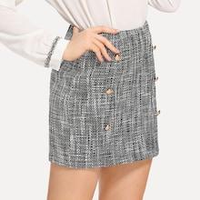 Shein Double Button Bodycon Skirt