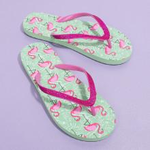 Shein Flamingo Print Flip Flops