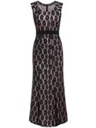 Shein Black Round Neck Sleeveless Lace Maxi Dress
