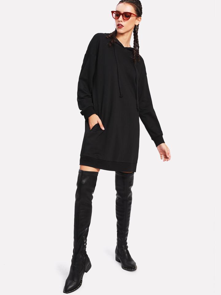 Shein Drop Shoulder Hoodie Dress