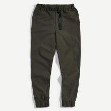 Shein Men Drawstring Waist And Elastic Hem Pants