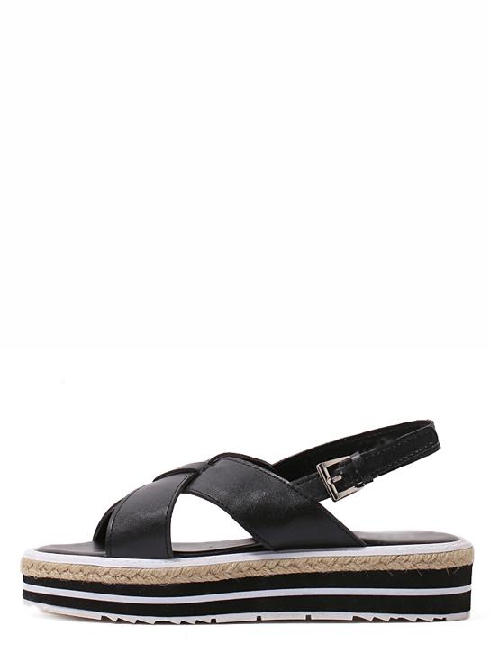 Shein Black Peep Toe Thick Bottom Sandals