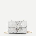 Shein Metal Ring Decor Marble Print Chain Bag