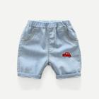 Shein Boys Car Embroidery Denim Shorts