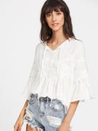 Shein Contrast Lace Top