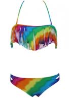 Rosewe Tassels Decorated Halter Design Colorful Bikini