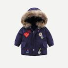 Shein Toddler Boys Contrast Faux Fur Patched Outerwear