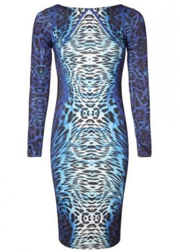 Rosewe Hot Sale Round Neck Long Sleeve Sheath Dress For Woman