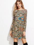 Shein Multicolor Paisley Print Tunic Dress