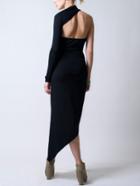 Shein Black One Shoulder Backless Asymmetrical Dress
