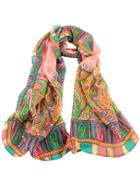 Shein Pink Vintage Floral Scarves