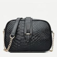 Shein Croc Embossed Pu Chain Bag
