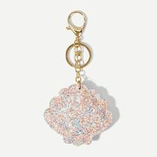 Shein Glitter Shell Design Keychain