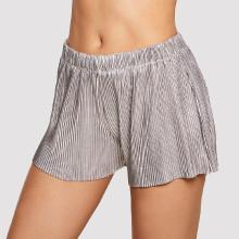 Shein Metallic Pleated Shorts