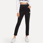 Shein Patched Elastic Waist Pants