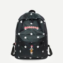 Shein Star Print Detail Backpack