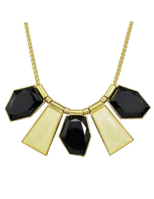 Shein Gemstone Statement Collar Necklace
