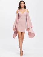 Shein Exaggerate Bell Sleeve Sweetheart Dress