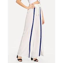 Shein Contrast Buttoned Front Palazzo Pants