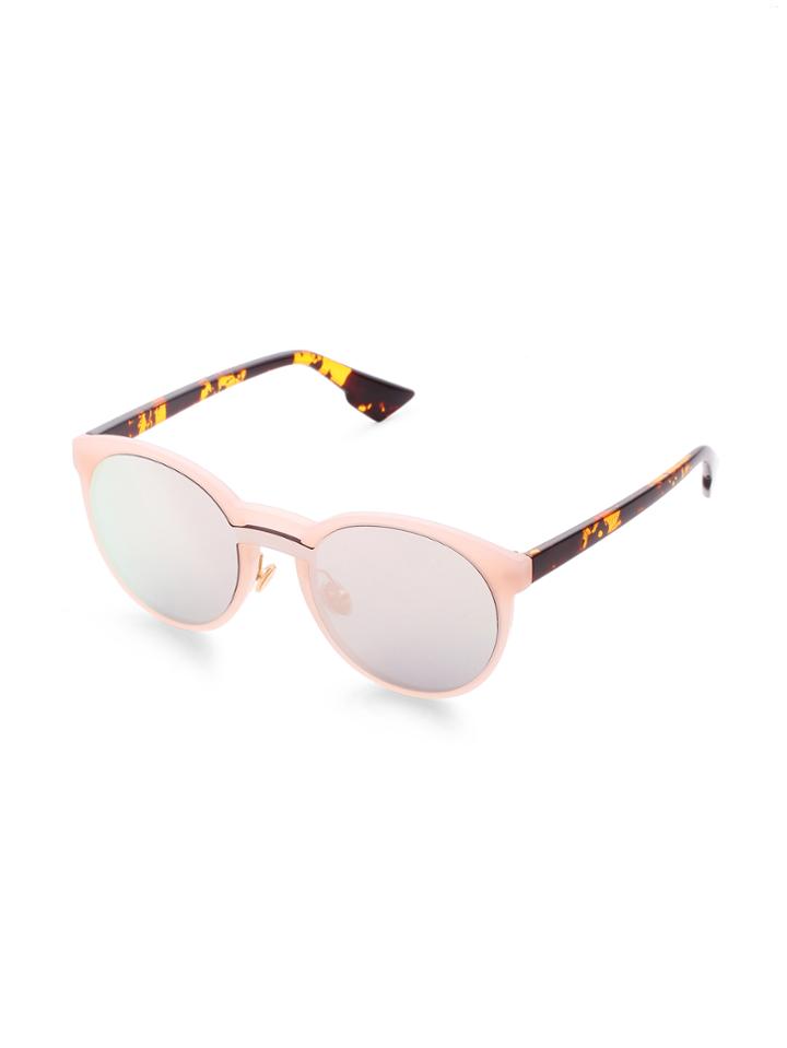 Shein Pink Frame Mirror Lens Sunglasses