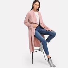 Shein Waterfall Collar Open Front Coat