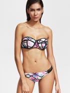 Shein Contrast Trim Ladder Cutout Bandeau Bikini Set