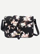 Shein Flower Print Buckle Flap Shoulder Bag