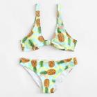 Shein Pineapple Print Knot Bikini Set