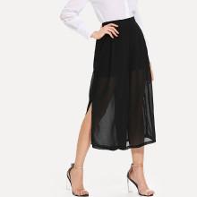 Shein Split Side See Through Wide Leg Pants