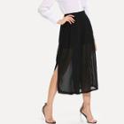Shein Split Side See Through Wide Leg Pants