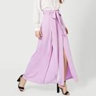 Shein Solid Self Belted Wide Leg Pants