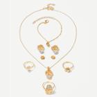 Shein Necklace 1pc & Ring 3pcs & Earrings 2pairs & Bracelet 1pc