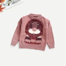 Shein Toddler Girls Lion Print Sweater