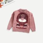 Shein Toddler Girls Lion Print Sweater