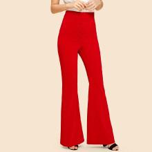 Shein Buttoned High Waist Flared Pants