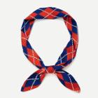 Shein Spliced Plaid Skinny Scarf