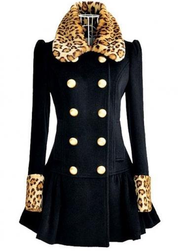 Rosewe Hot Sale Double Breasted Turndown Collar Woolen Coat