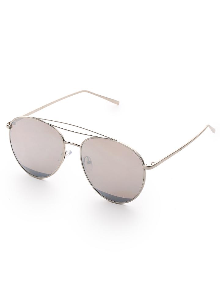 Shein Mirror Lens Aviator Sunglasses