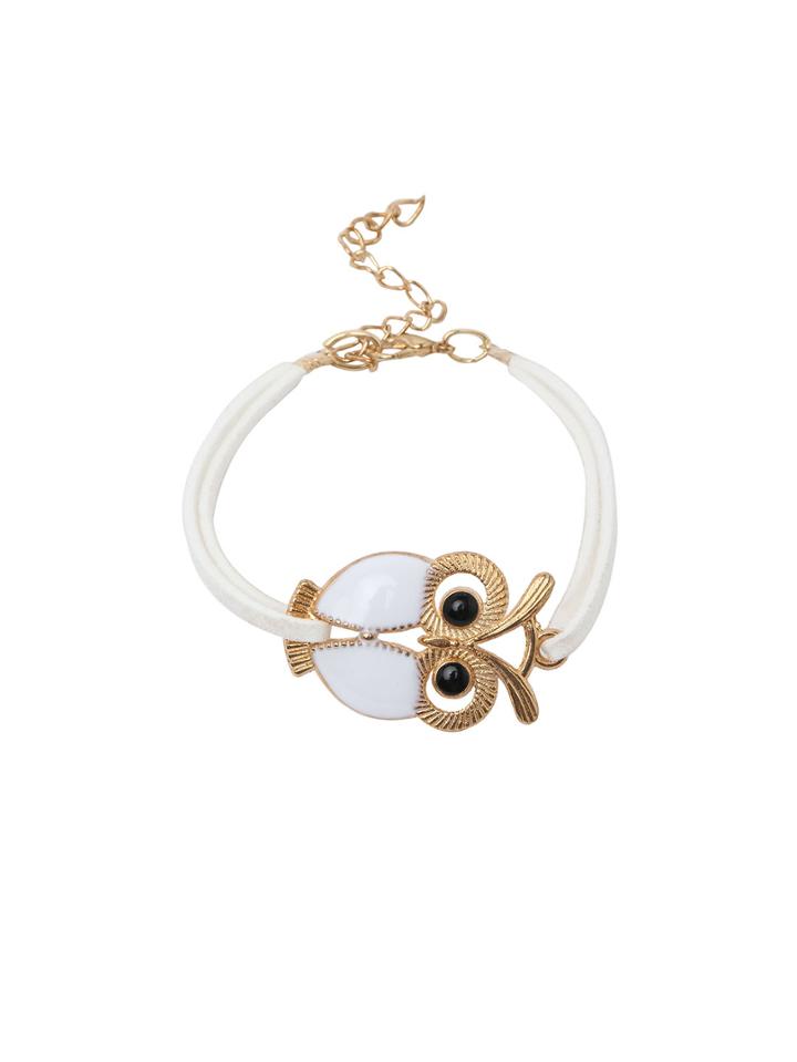 Shein White Owl High-shine Lobster Clasp Vintage Hand Chain