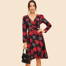 Shein Fit & Flare Flower Dress