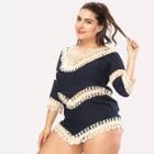 Shein Plus Crochet Panel Cover Up