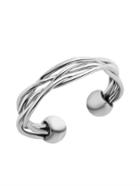 Shein Silver Plated Braided Wrap Ring
