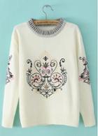 Rosewe Cute Totem Print Long Sleeve Pullovers For Girls
