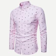 Shein Men Cartoon Print Curved Hem Shirt