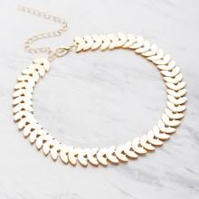 Shein Leaf Shaped Chain Choker
