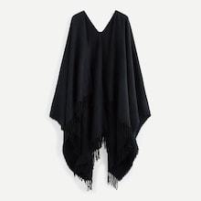 Shein Tassel Hem Plain Scarf