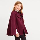 Shein Girls Tie Neck Cape Jacket