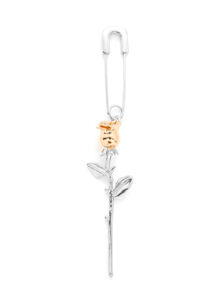 Shein Rose & Paper Clip Design Drop Earring 1pc